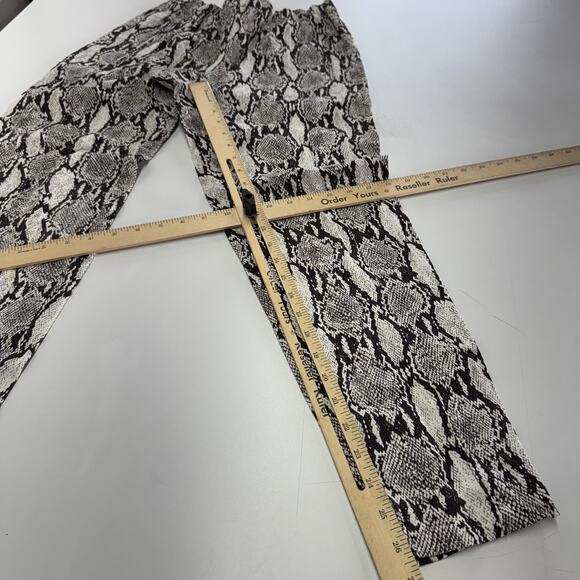 A.L.C. Pants Womens 0 Black White Snake Print Elijah Stretch Tapered Ankle - Picture 9 of 9